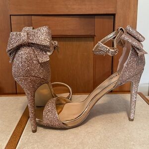 Glittery Bow High Heels